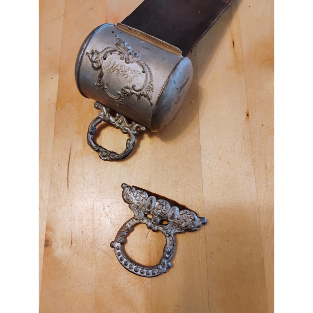Vintage Barber Leather Strops Straight Razor Sharpening Strap RARE **Damage**
